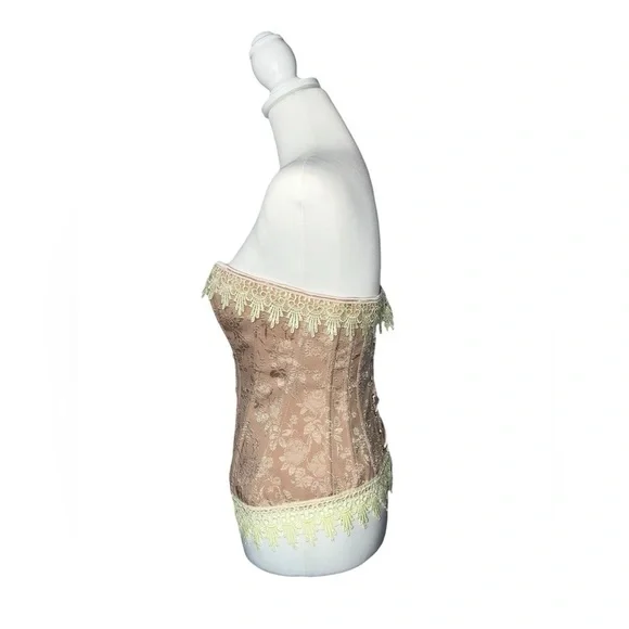 Peach & Cream  Corset Lace up Gothic Bustier - Picture 5 of 9
